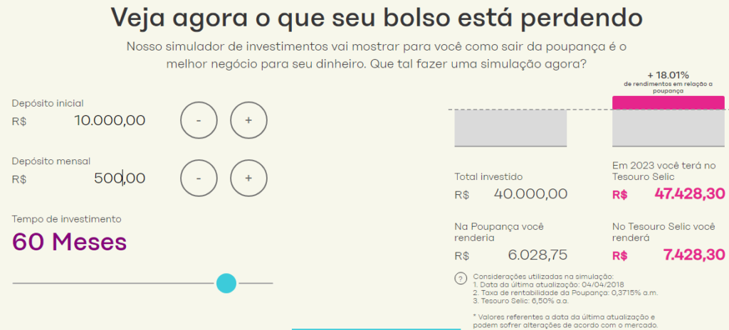 rendimento poupança vs rendimento cdb 